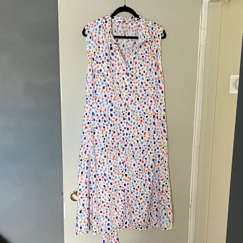 NIC+ZOE multicolour Sleeveless Polo Maxi Dress 3X